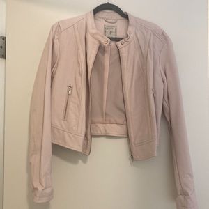 GUESS Pink Leather Jacket